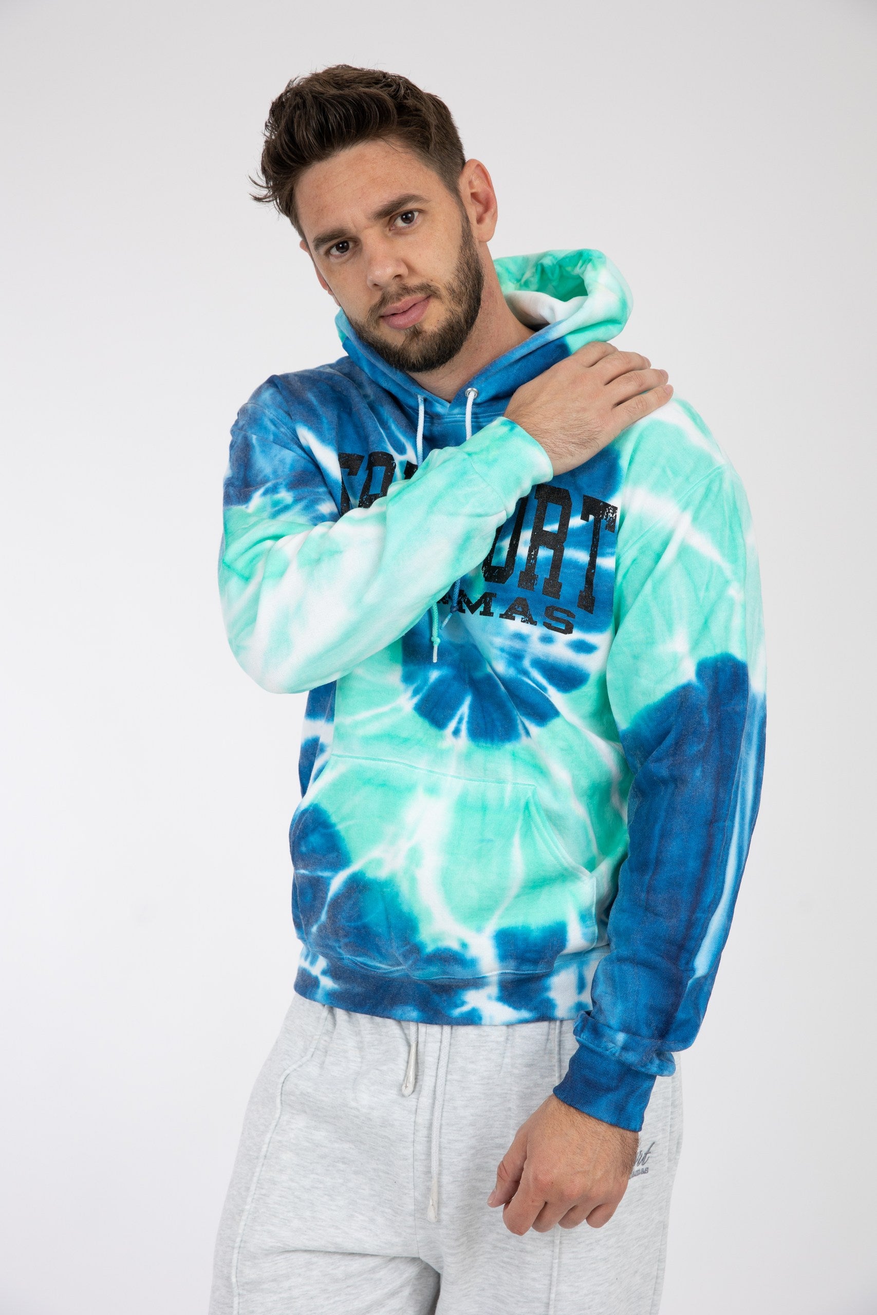 Adult Tie-Dye Hoodie Blue Ocean