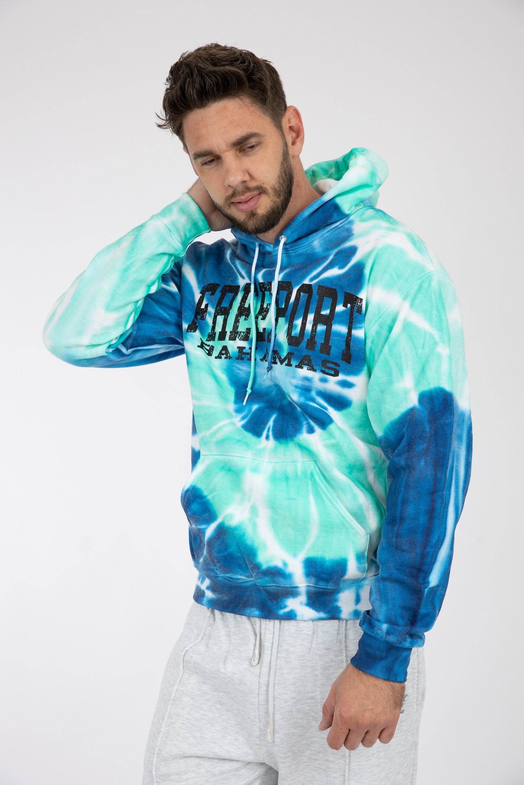 Adult Tie-Dye Hoodie Blue Ocean