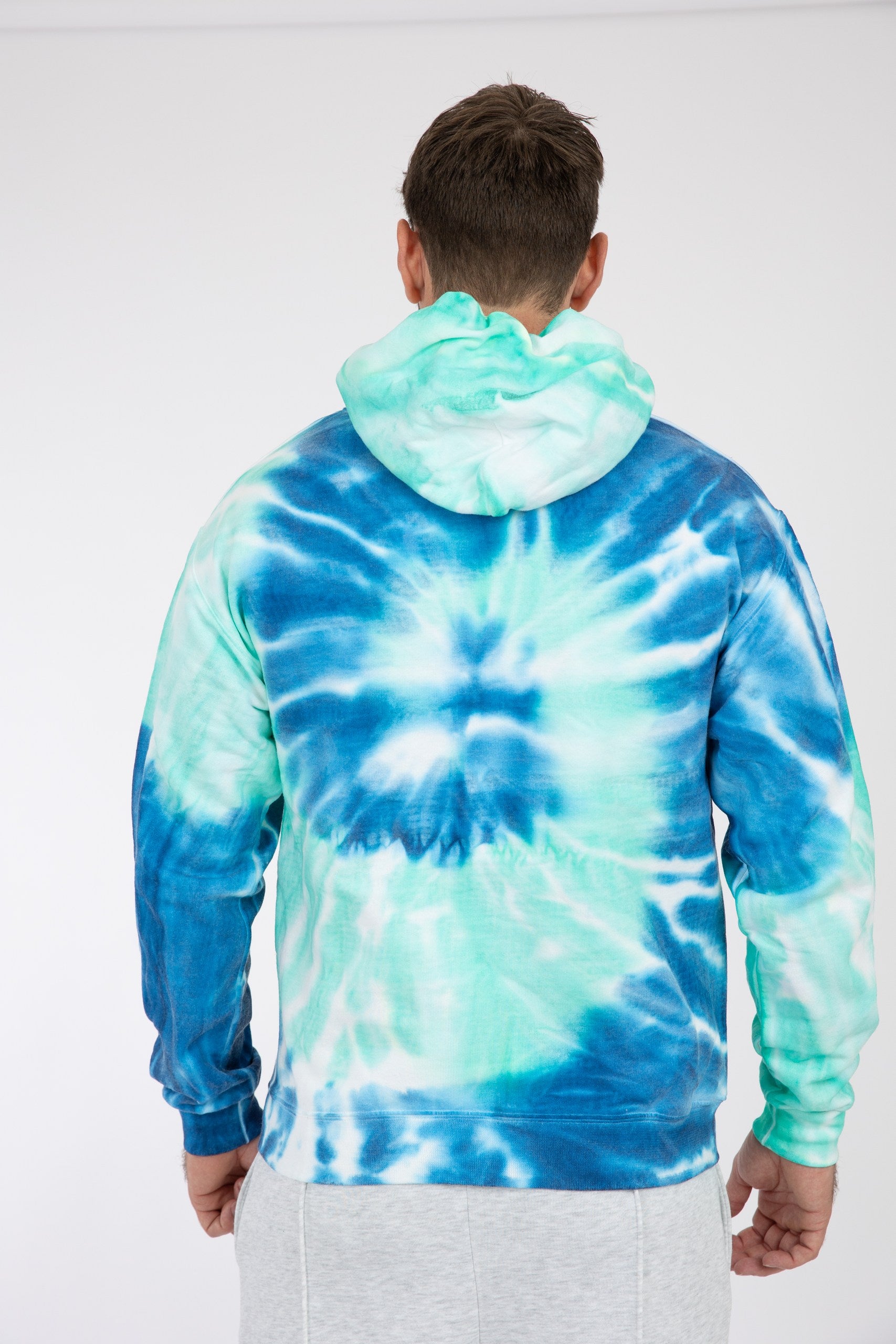 Adult Tie-Dye Hoodie Blue Ocean