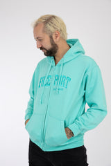 Adult Zipper Hoodie Blue Grey