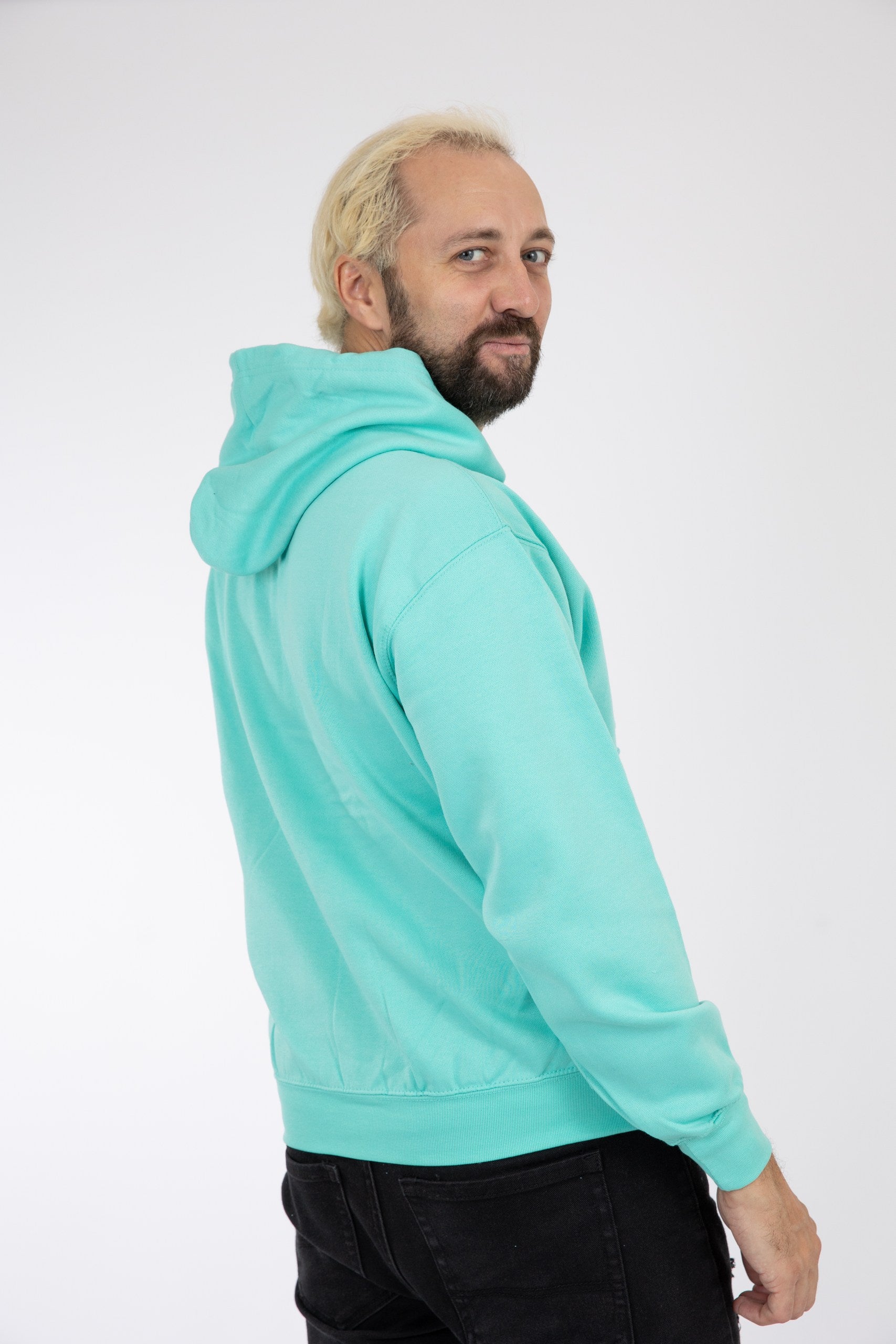 Adult Zipper Hoodie Blue Grey