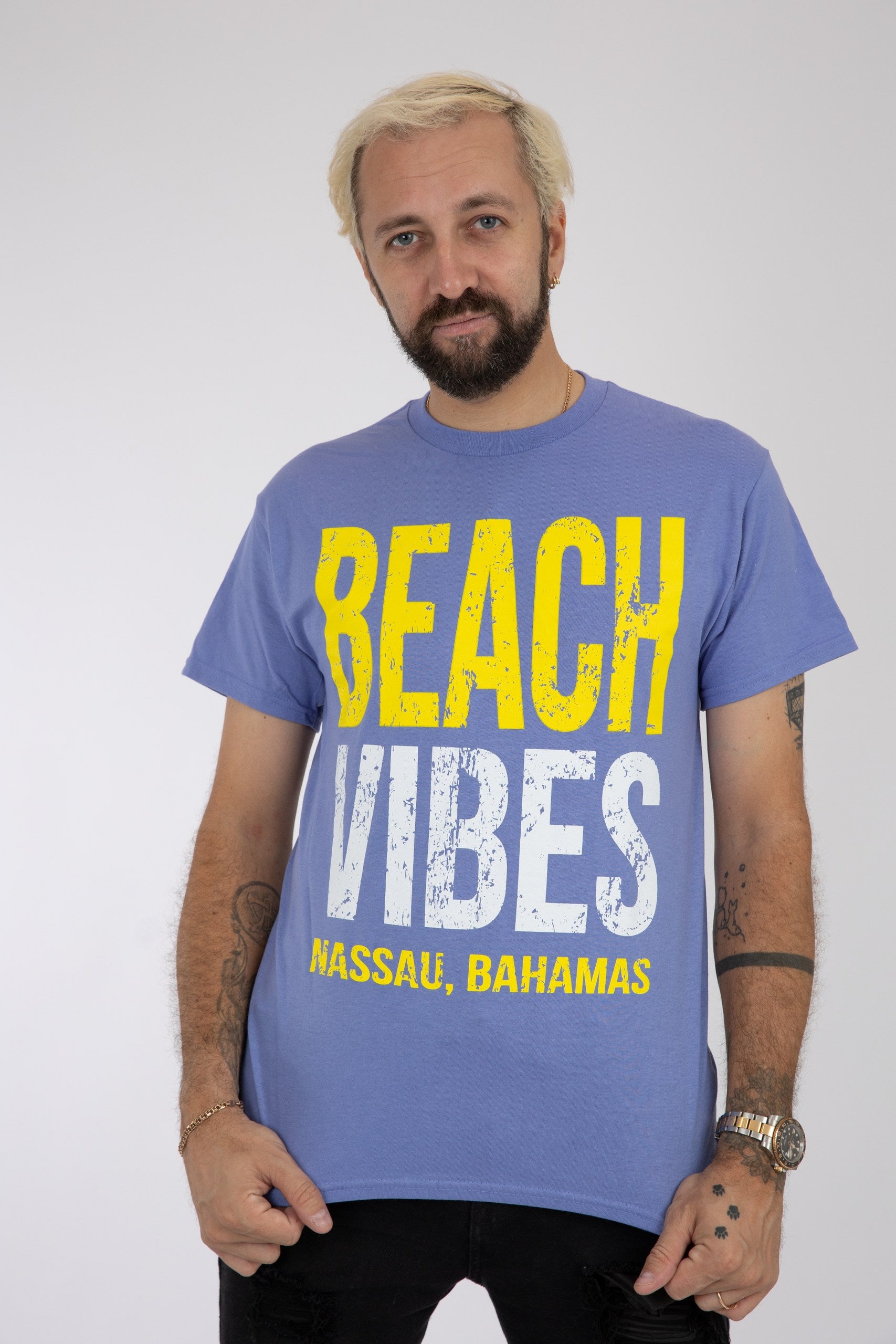 Adult Solid T-Shirts Violet