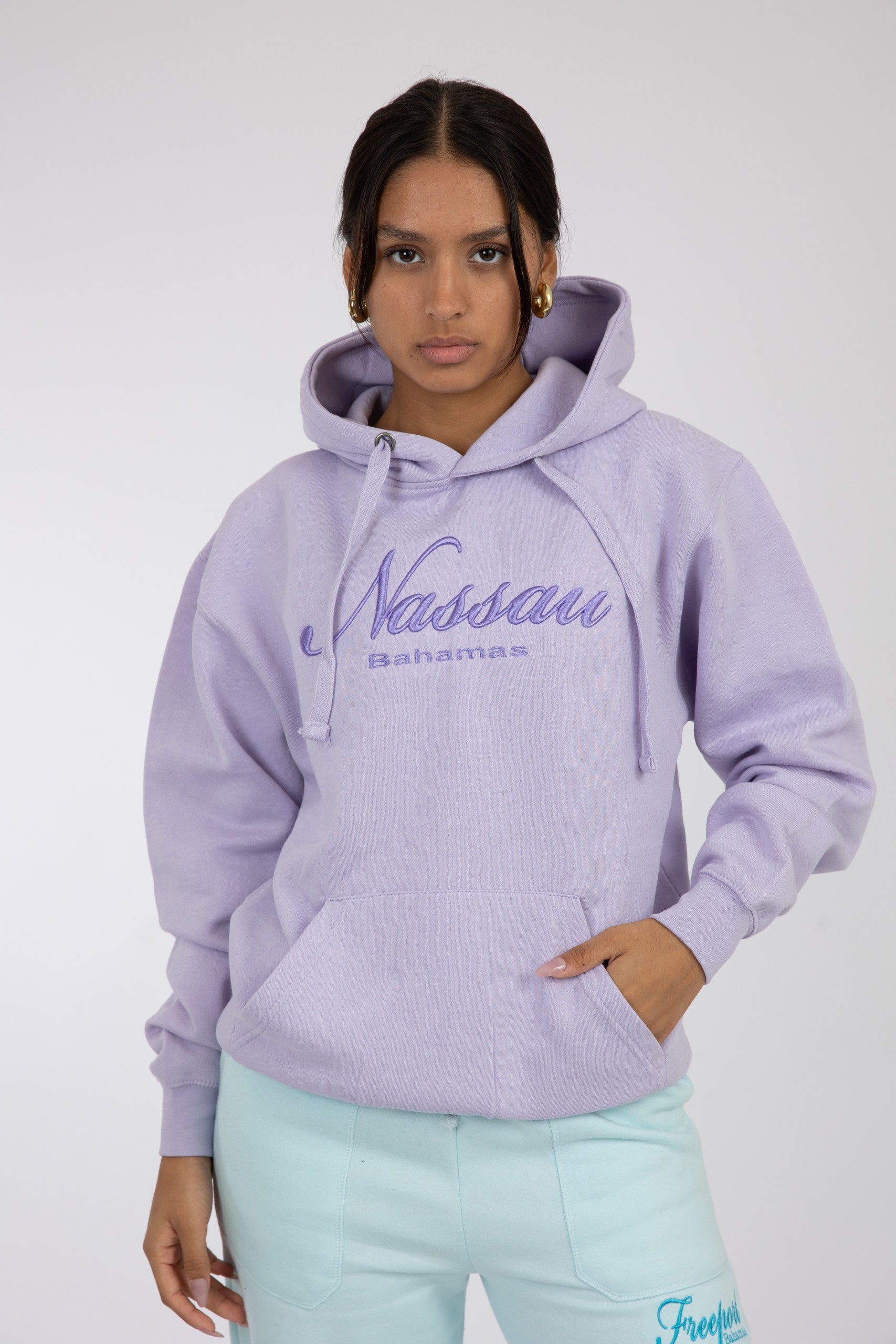 Adult Solid Hoodie Heather Purple