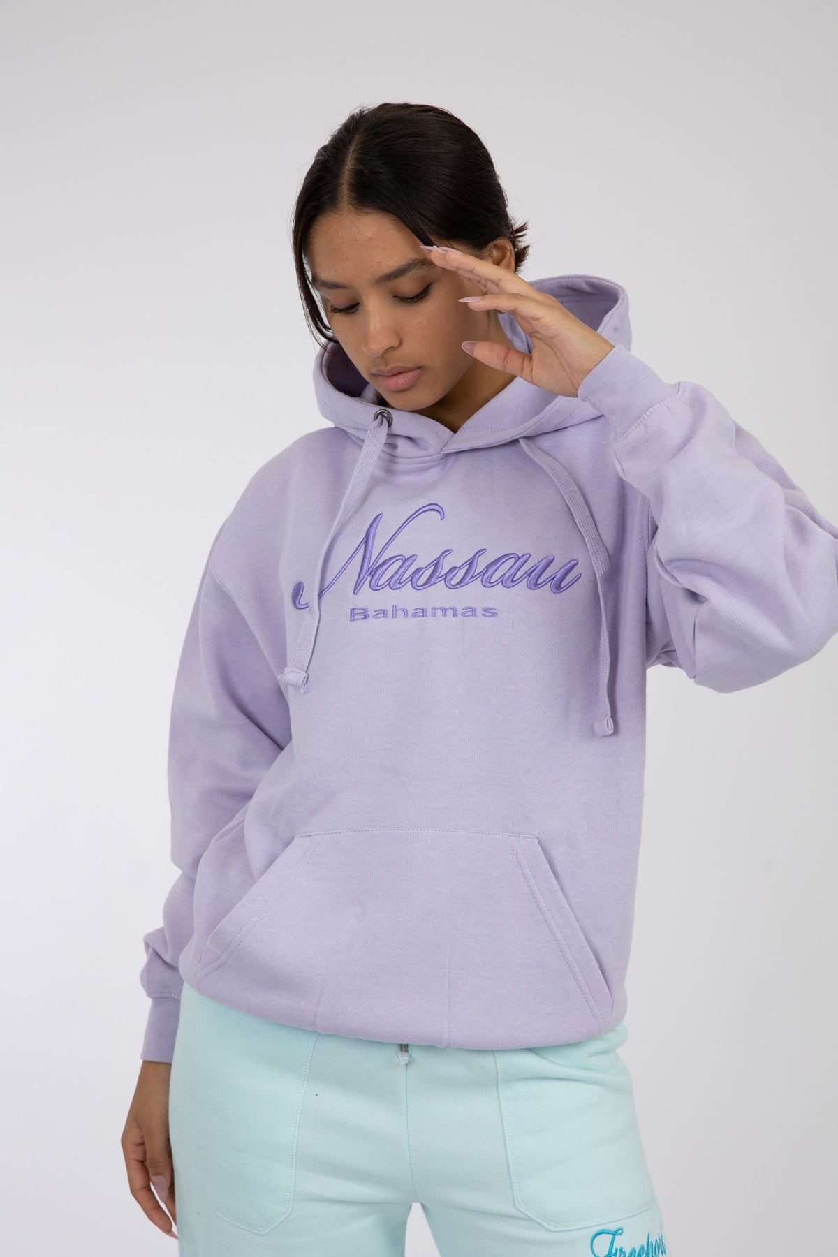 Adult Solid Hoodie Heather Purple