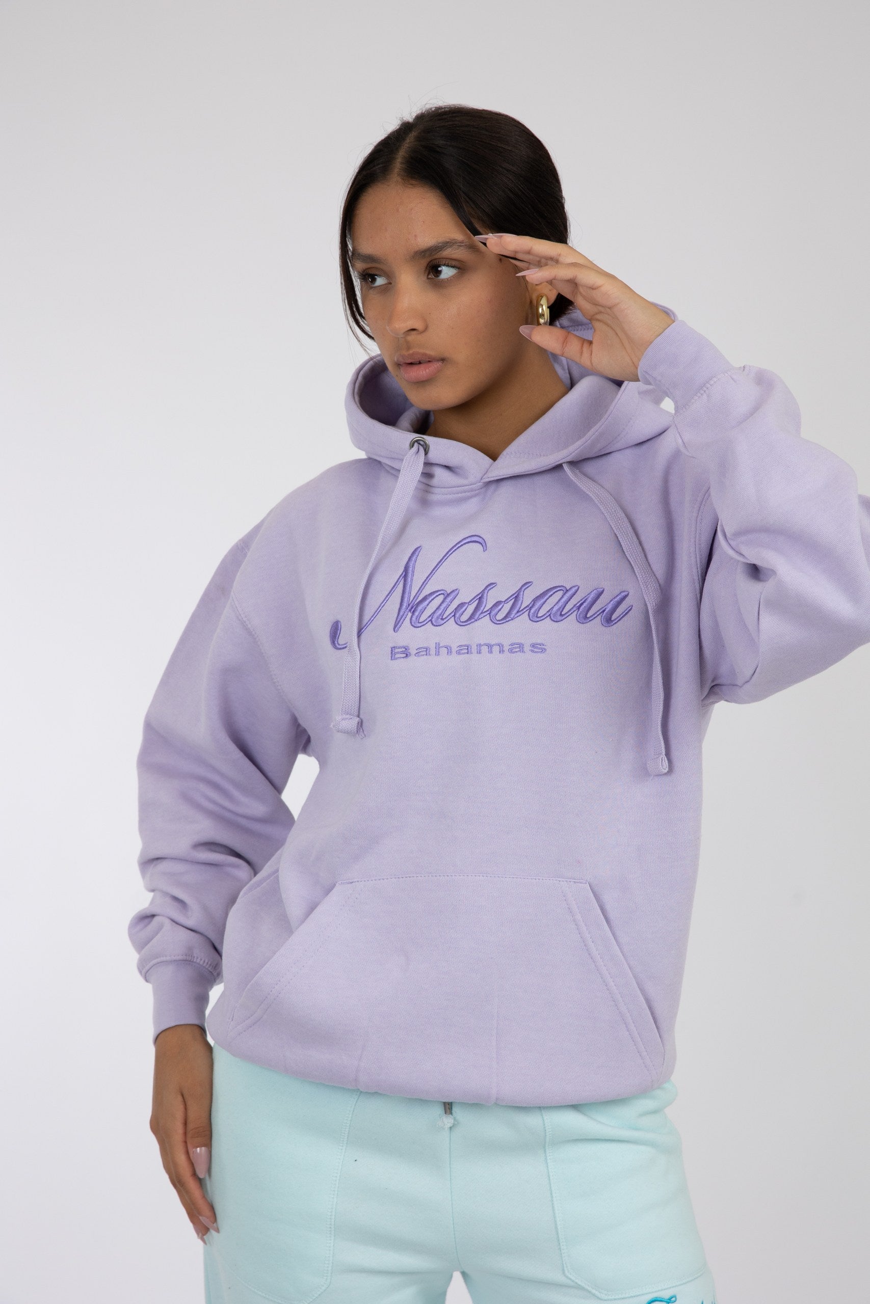 Adult Solid Hoodie Heather Purple