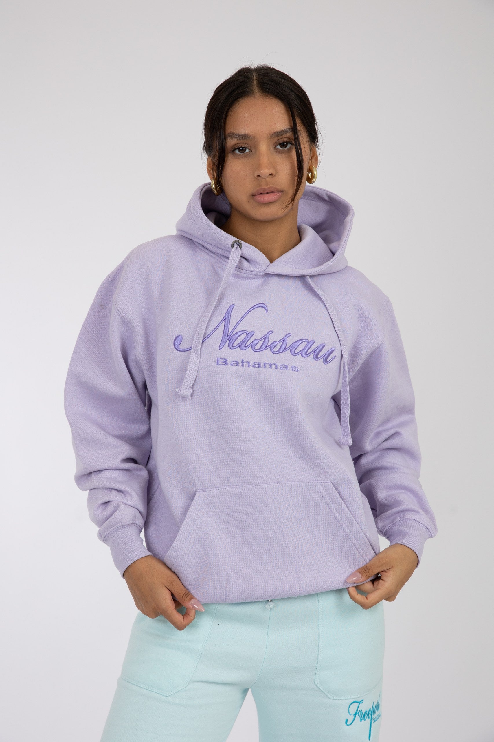 Adult Solid Hoodie Heather Purple