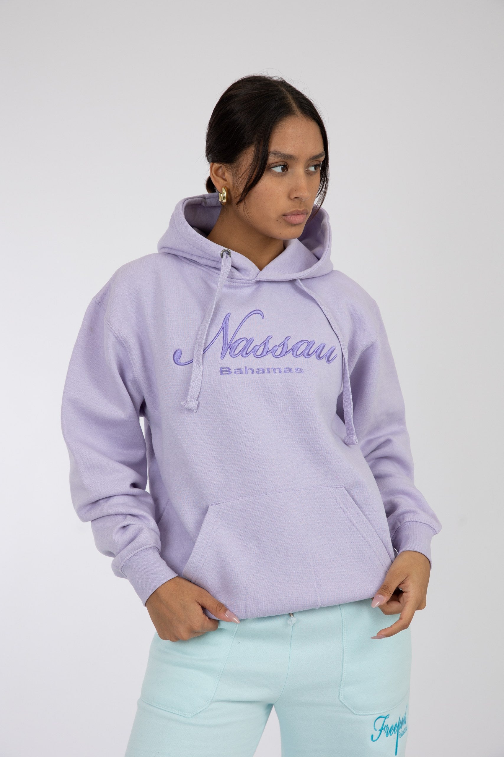 Adult Solid Hoodie Heather Purple