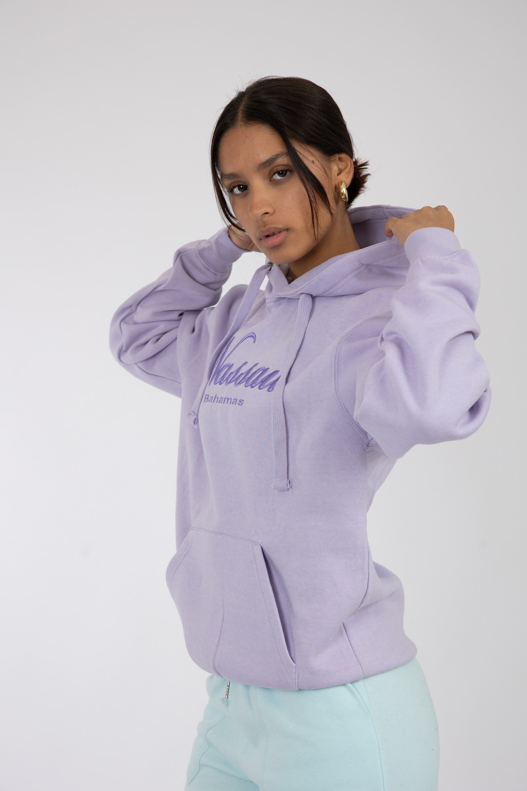 Adult Solid Hoodie Heather Purple
