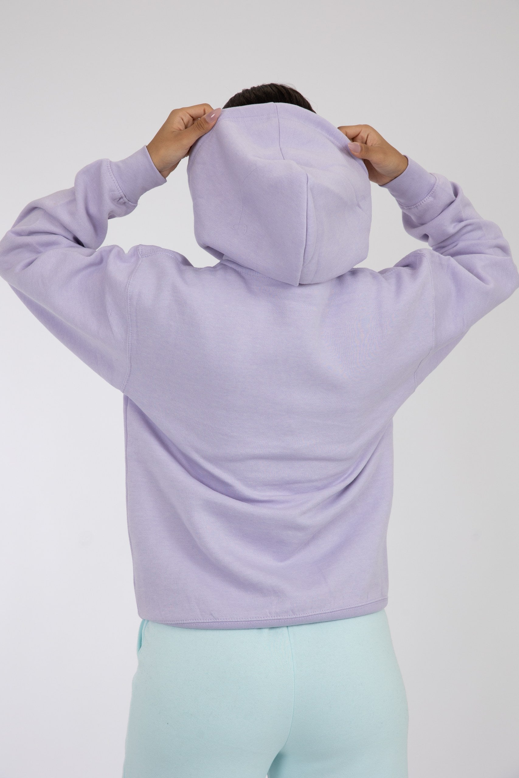 Adult Solid Hoodie Heather Purple