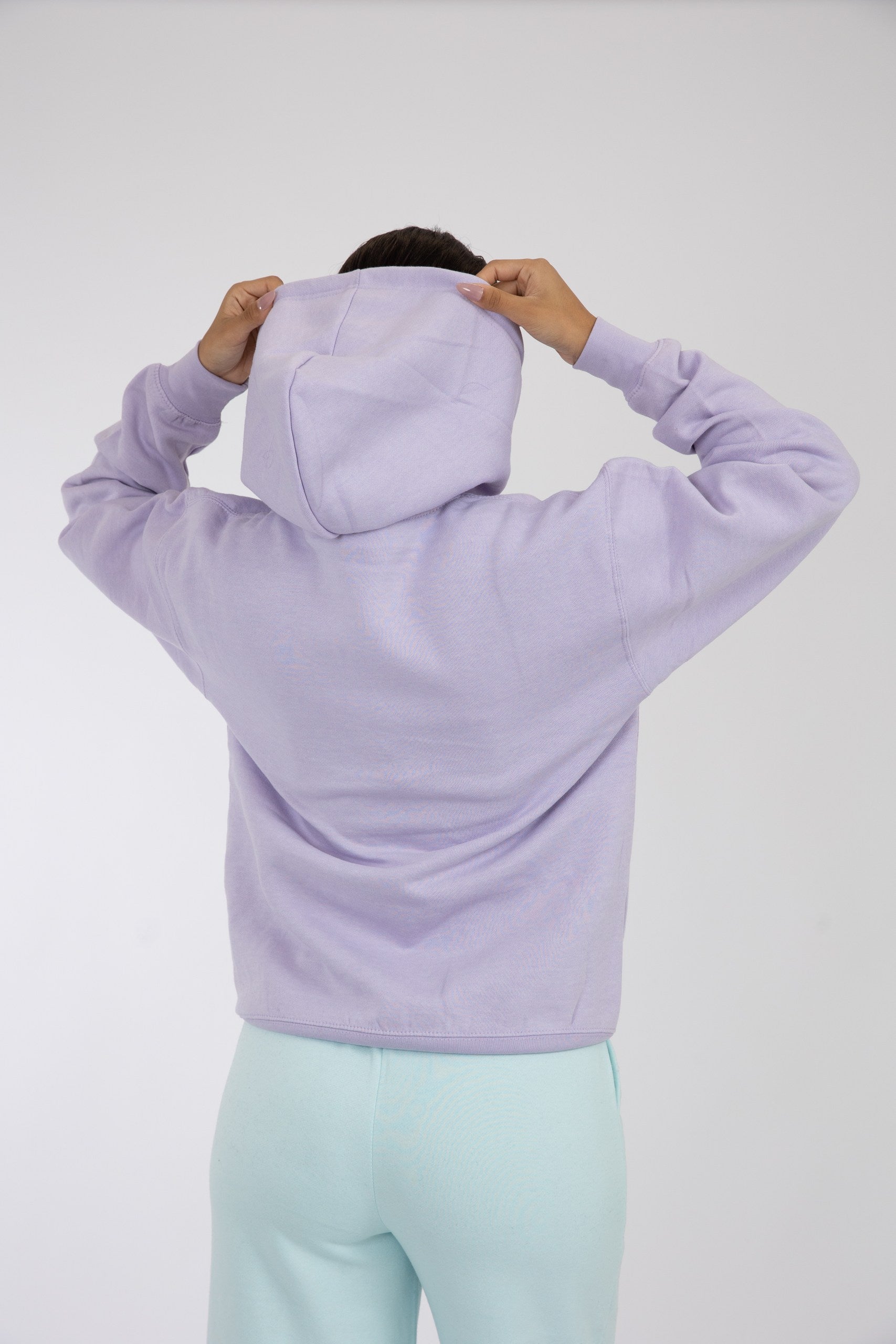 Adult Solid Hoodie Heather Purple