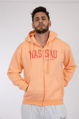 Adult Solid Zipper Hoodie Heather Orange