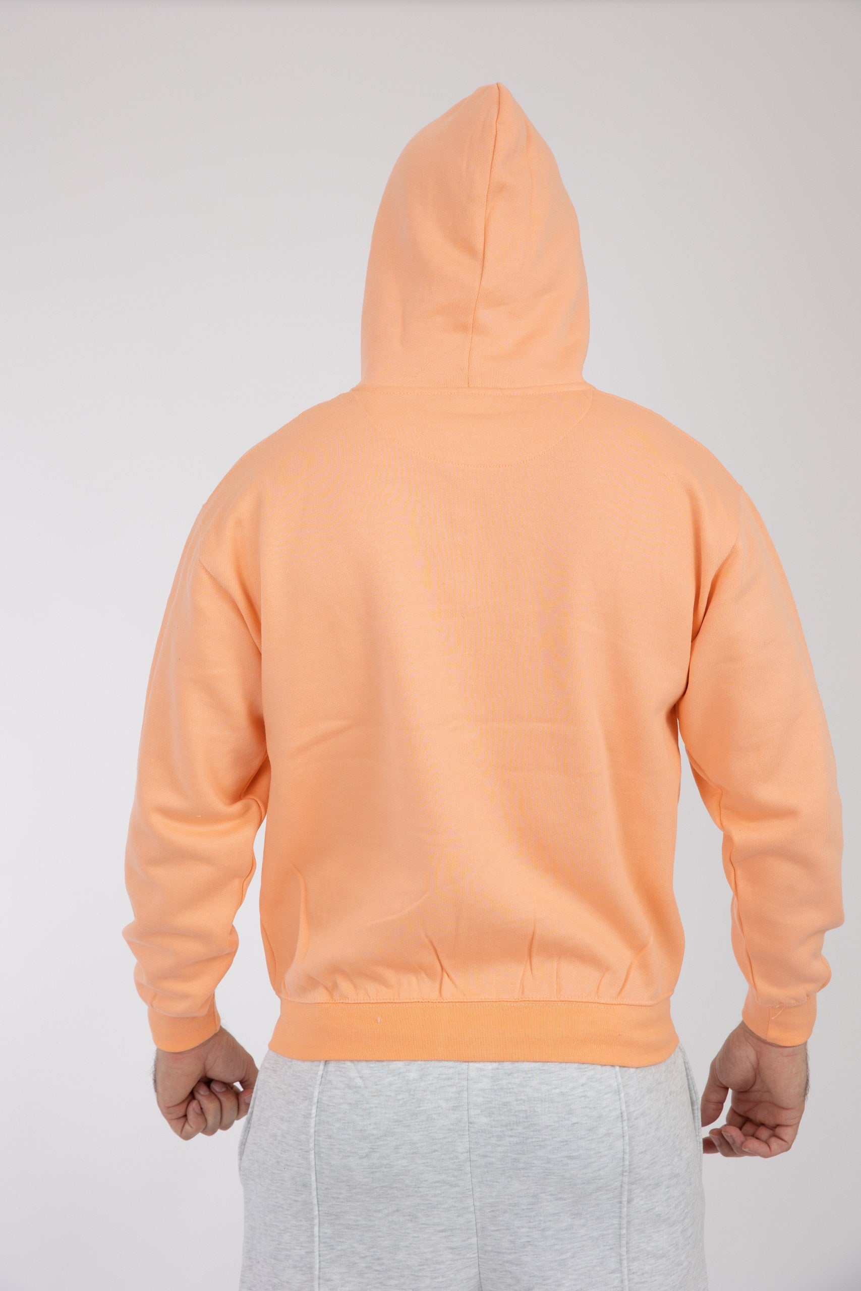 Adult Solid Zipper Hoodie Heather Orange