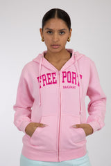 Adult Solid Zipper Hoodie Fuchsia