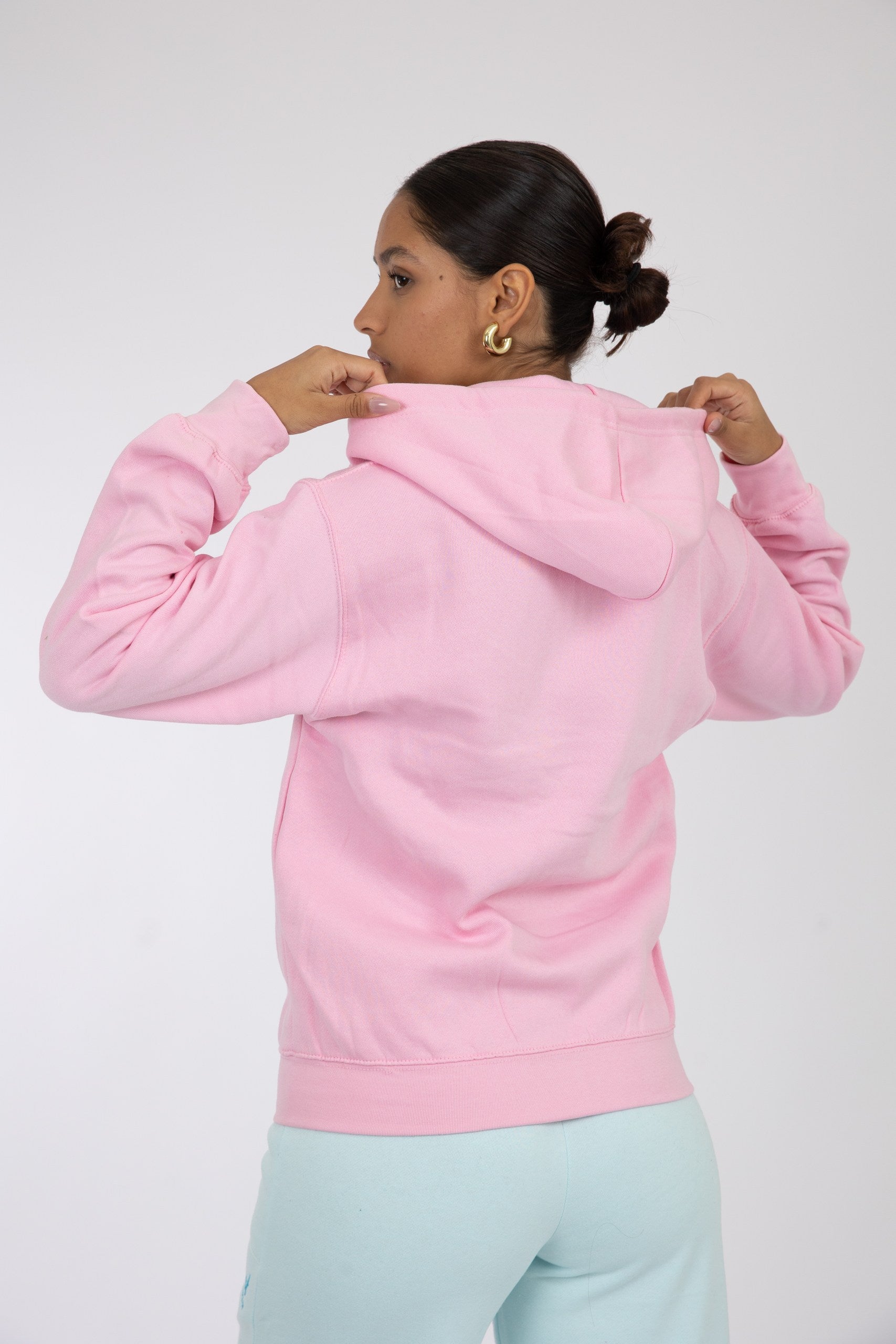 Adult Solid Zipper Hoodie Fuchsia
