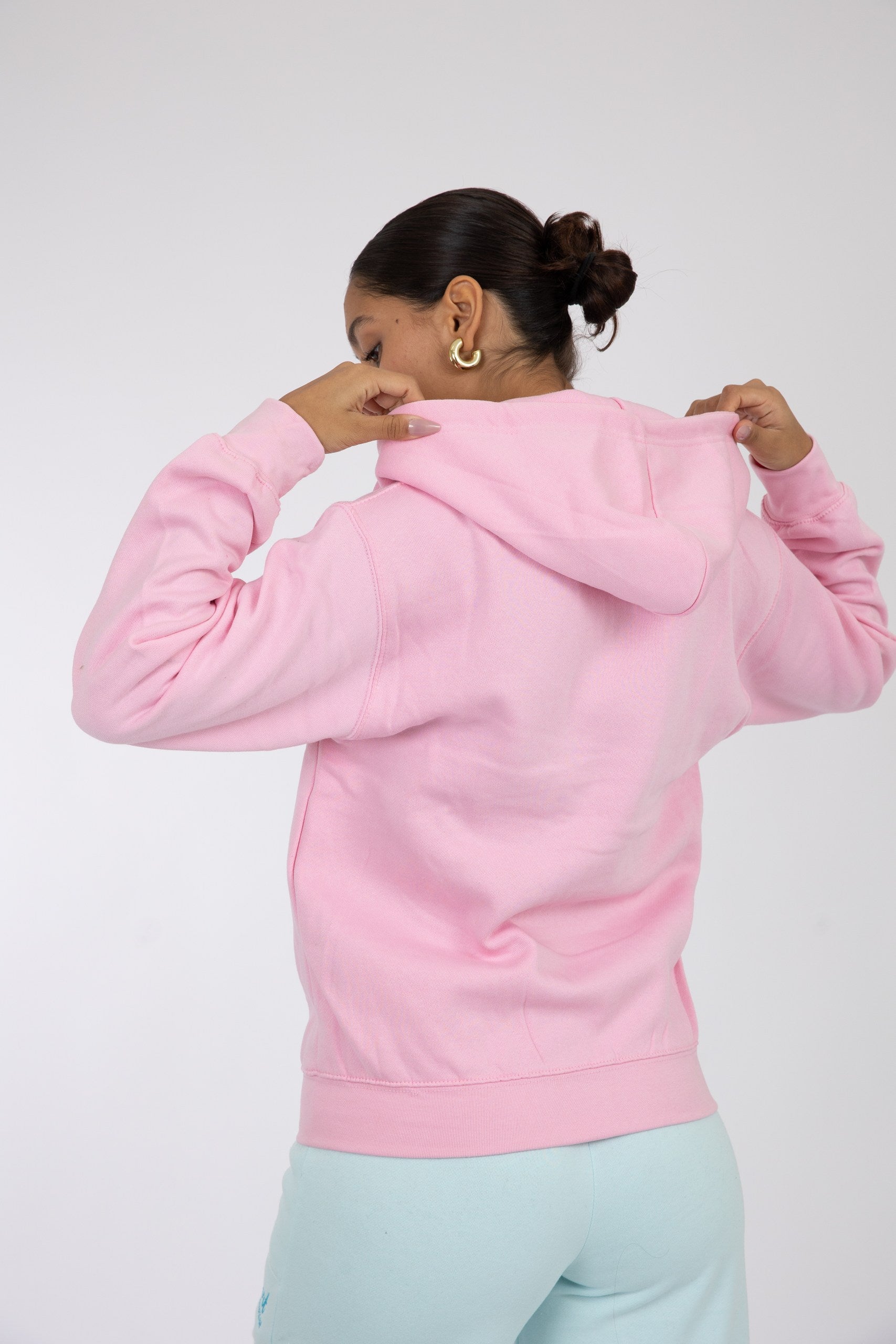 Adult Solid Zipper Hoodie Fuchsia