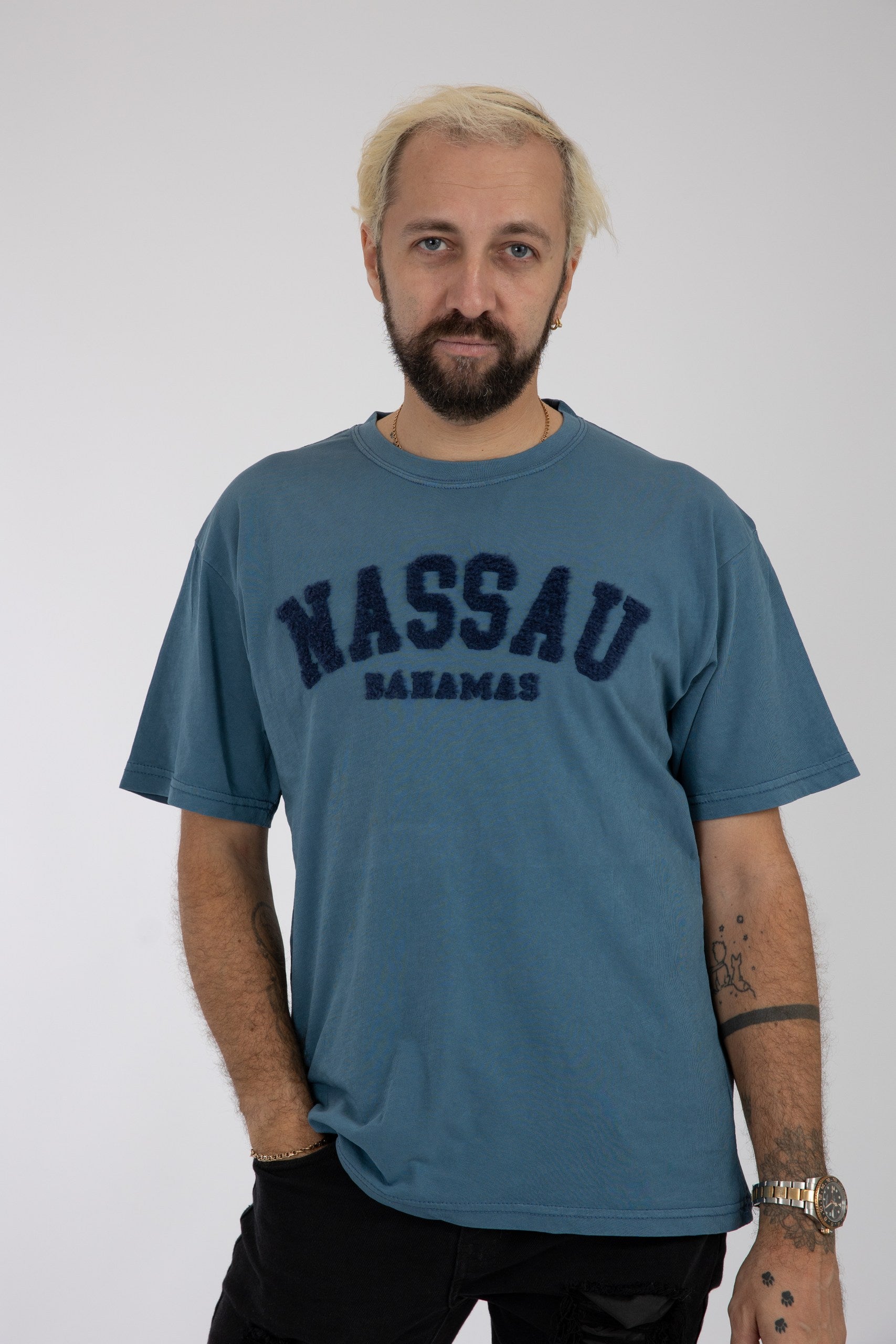 Adult Solid T-shirt Heather Blue