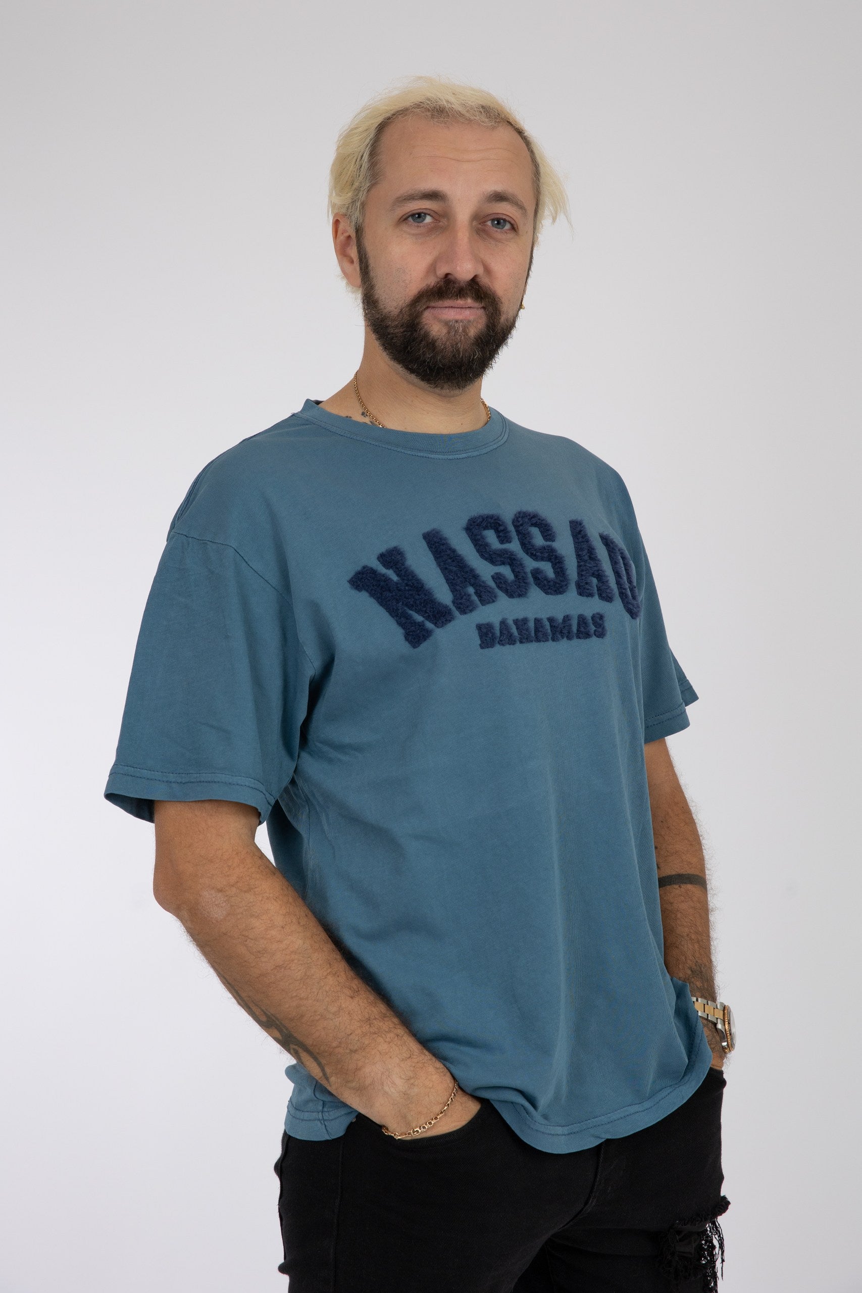 Adult Solid T-shirt Heather Blue