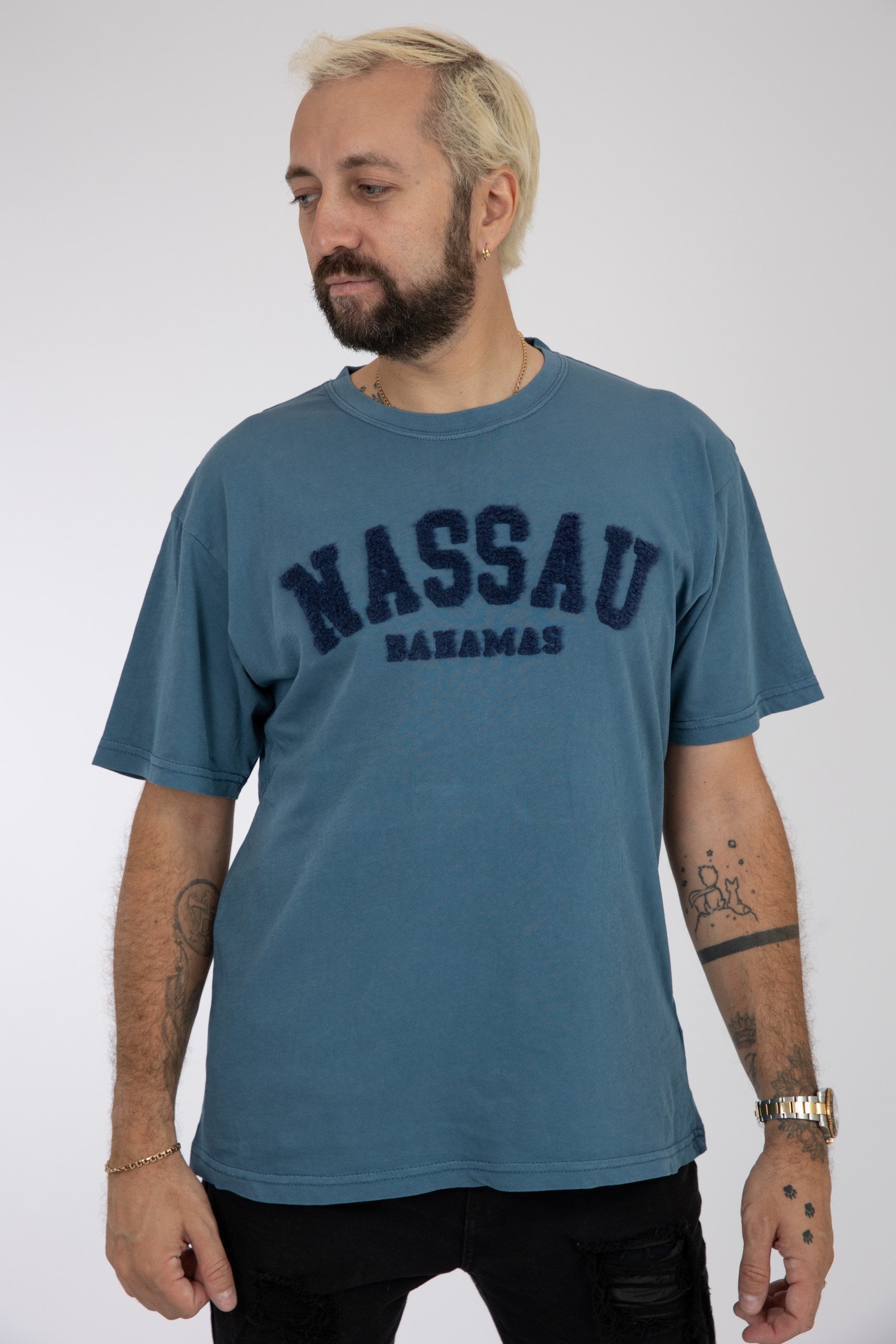 Adult Solid T-shirt Heather Blue