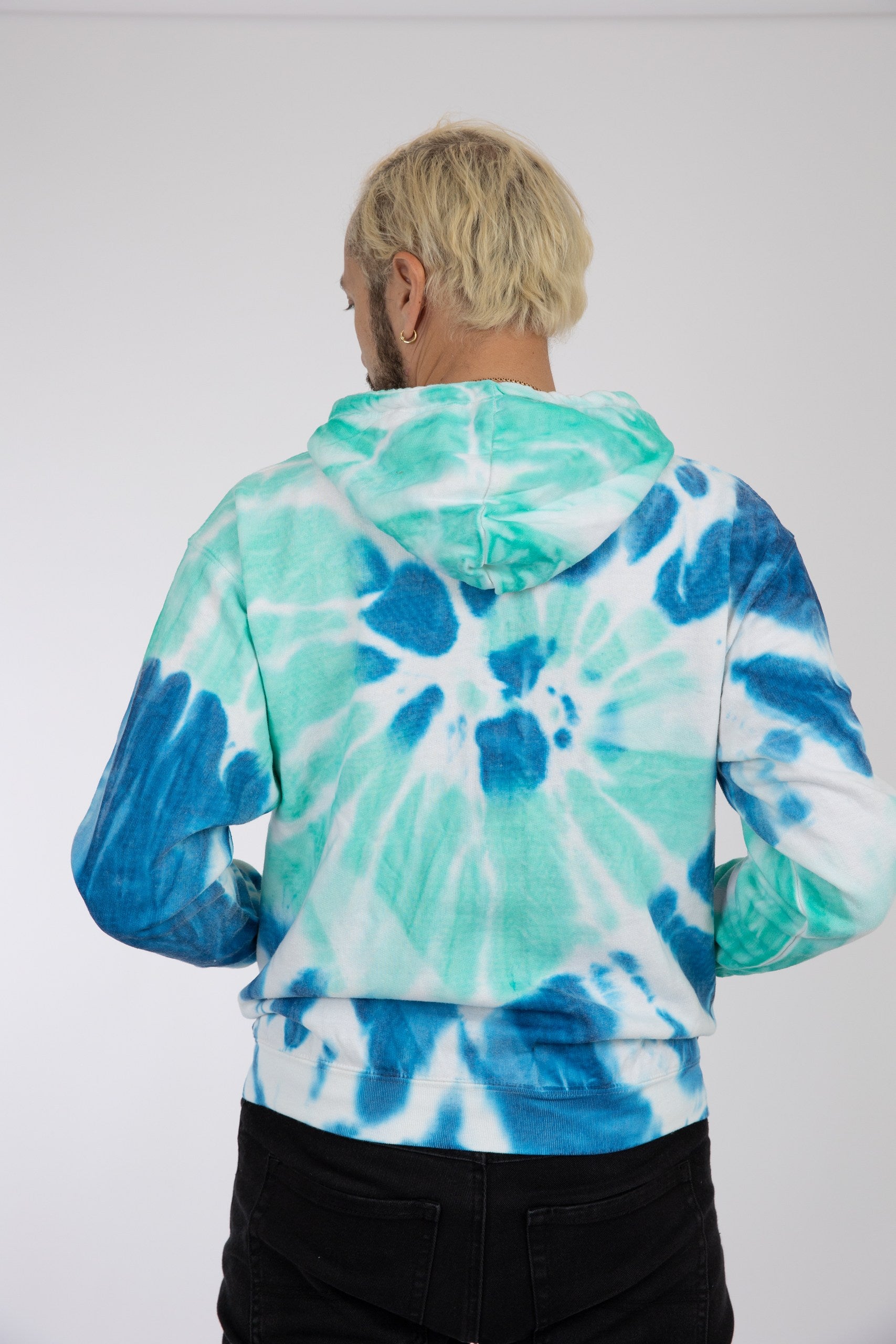 Adult Tie-Dye Hoodie Blue Jerry