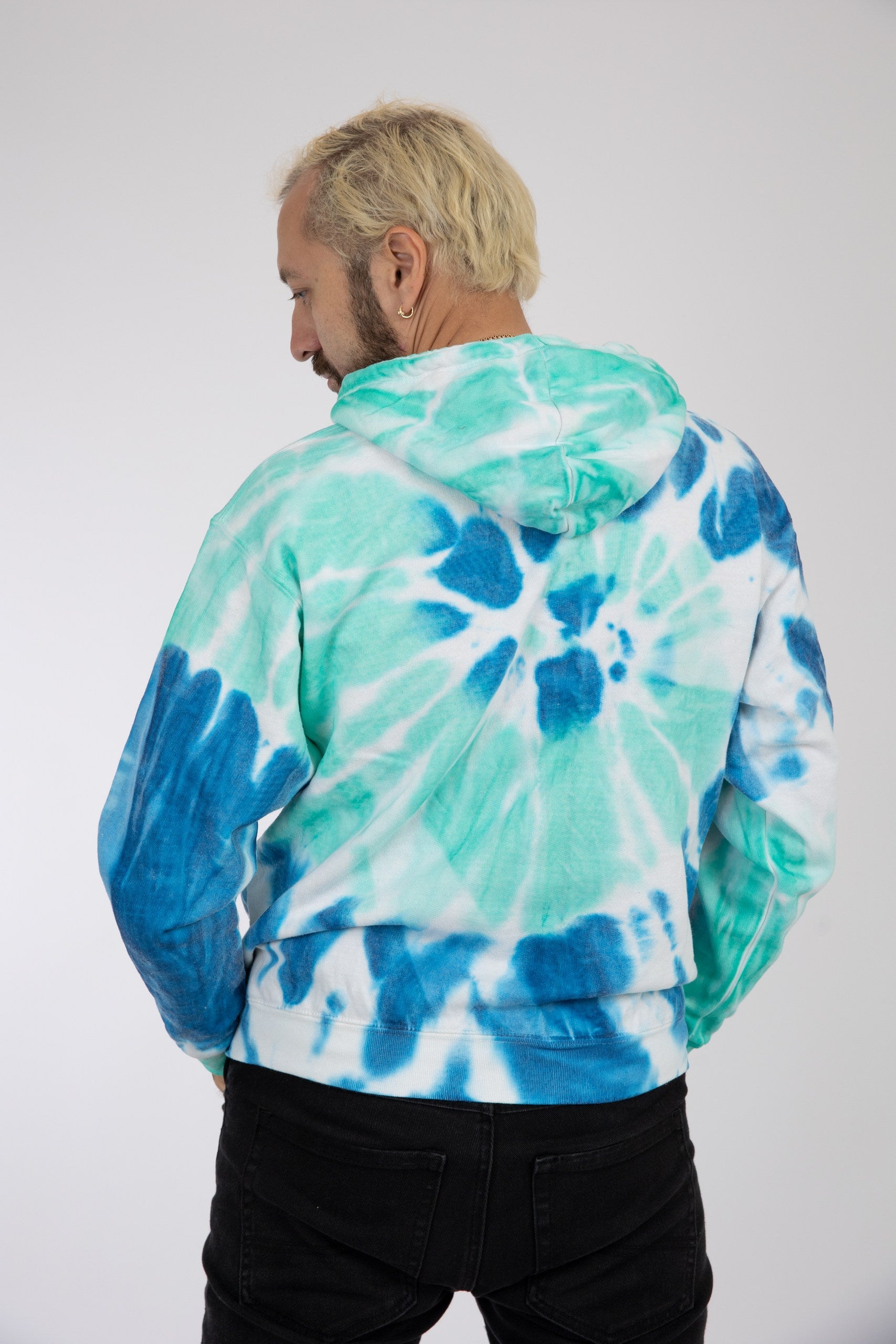 Adult Tie-Dye Hoodie Blue Jerry
