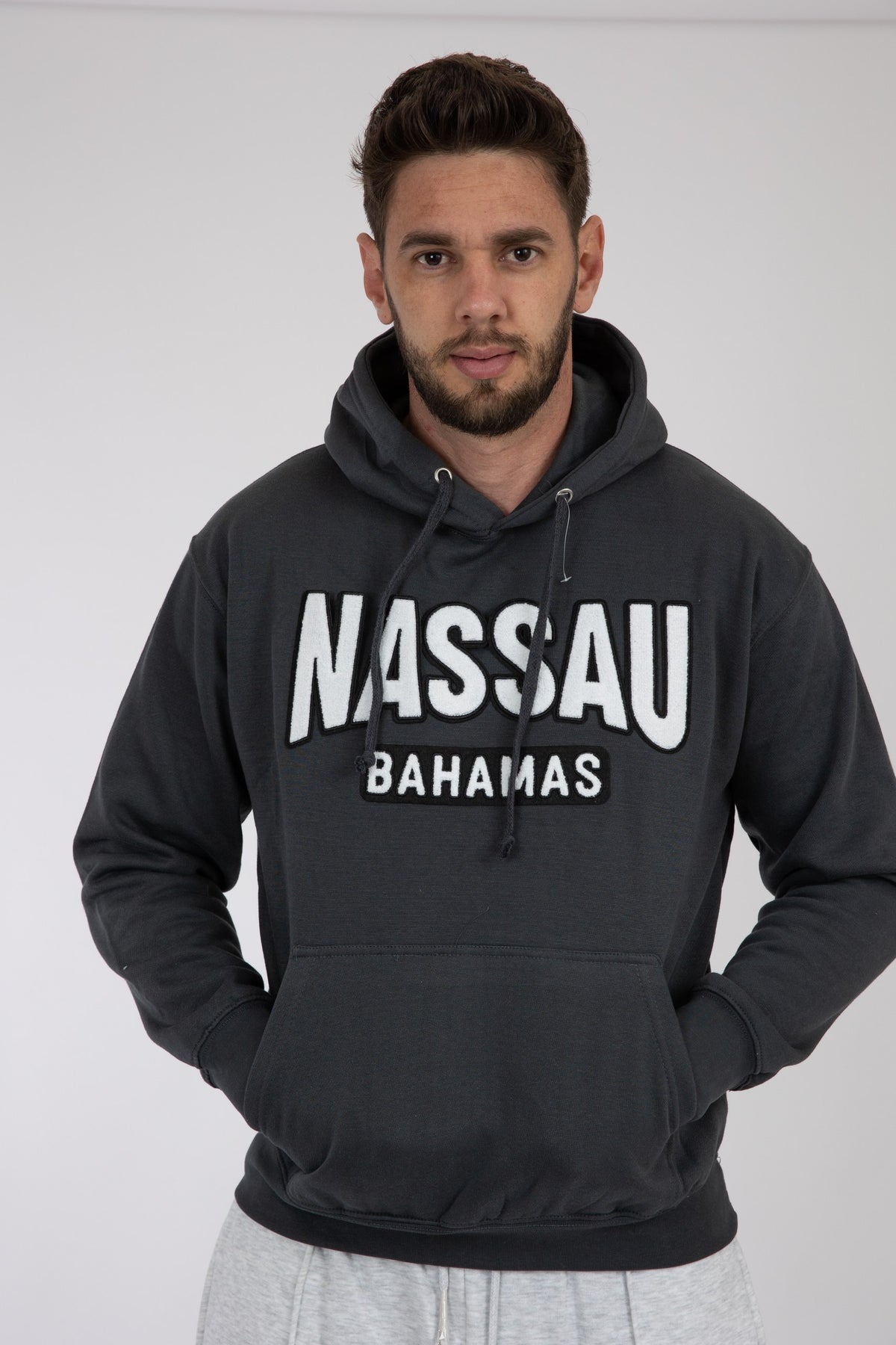 Adult Solid Hoodie Pepper