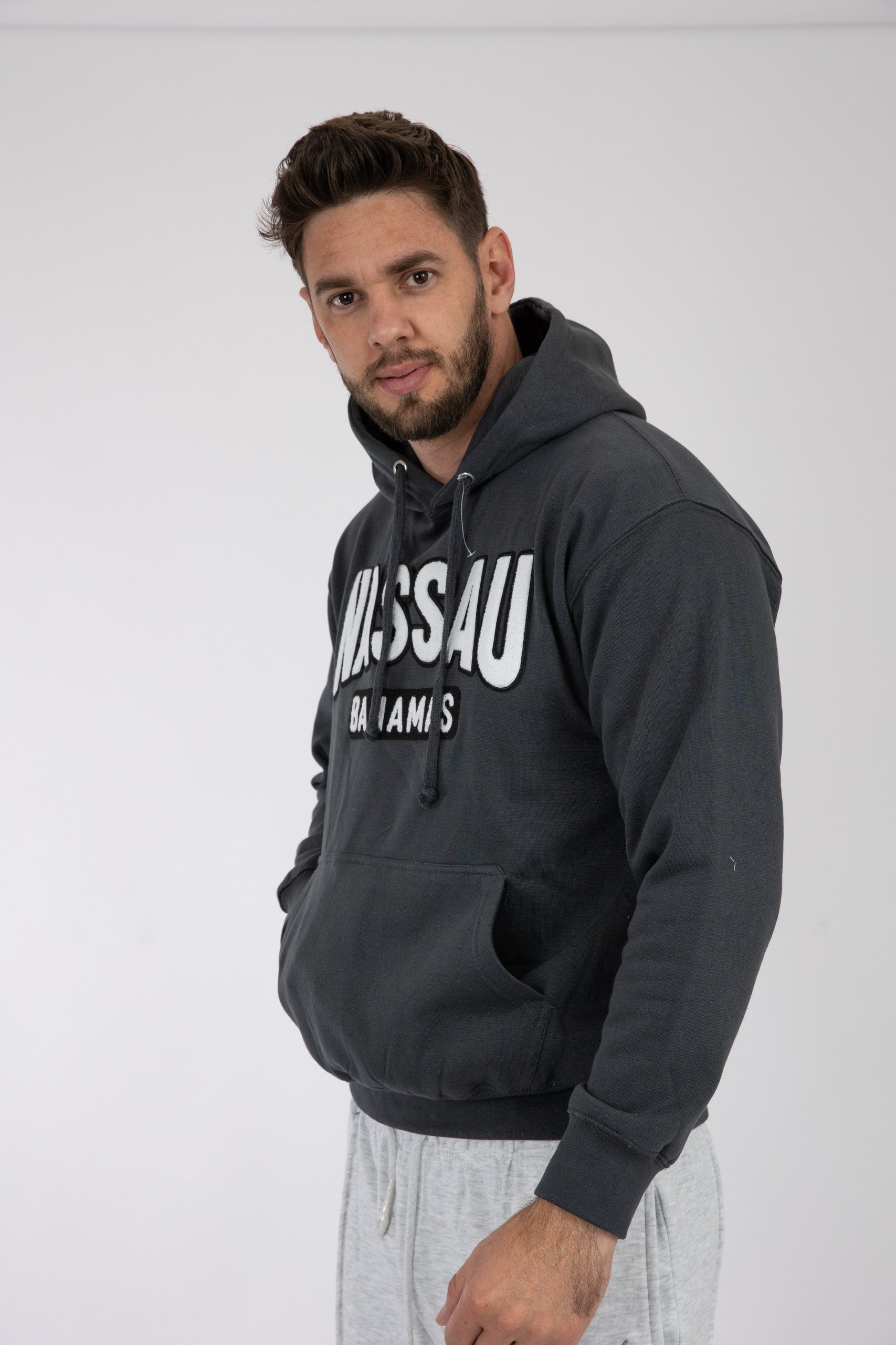 Adult Solid Hoodie Pepper