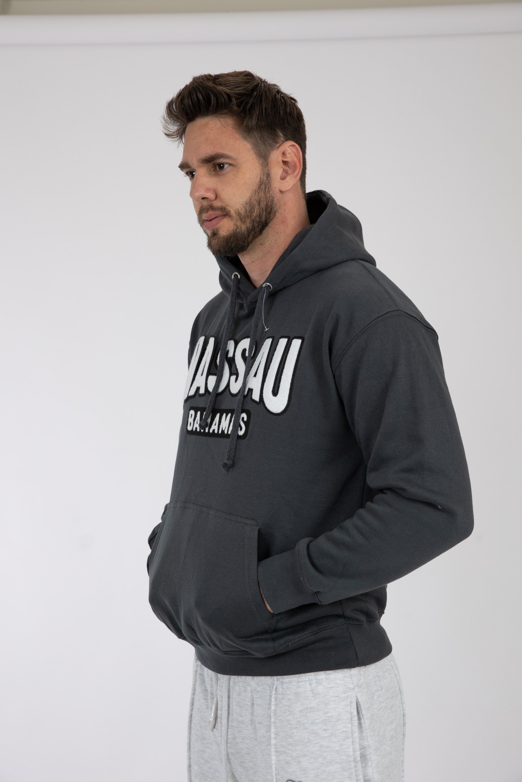 Adult Solid Hoodie Pepper