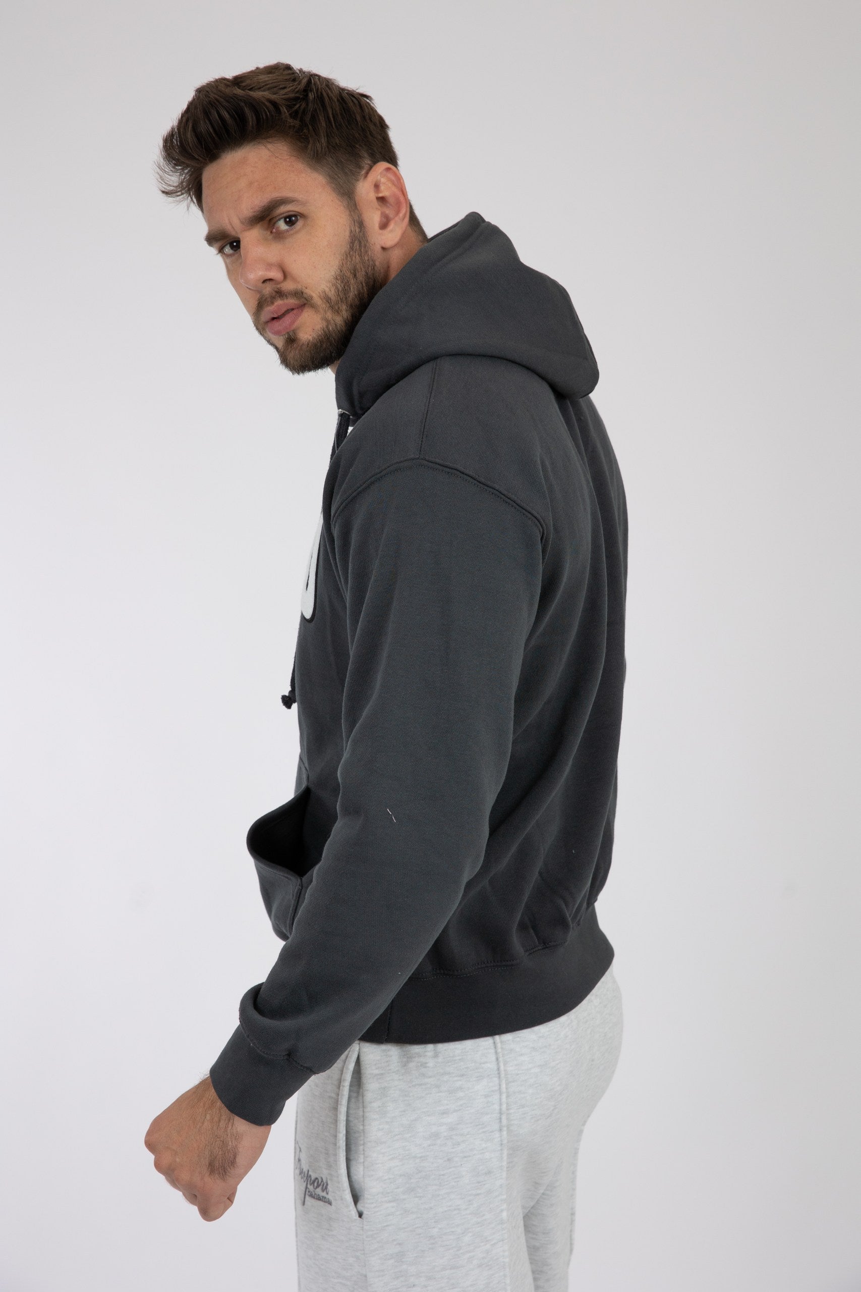Adult Solid Hoodie Pepper