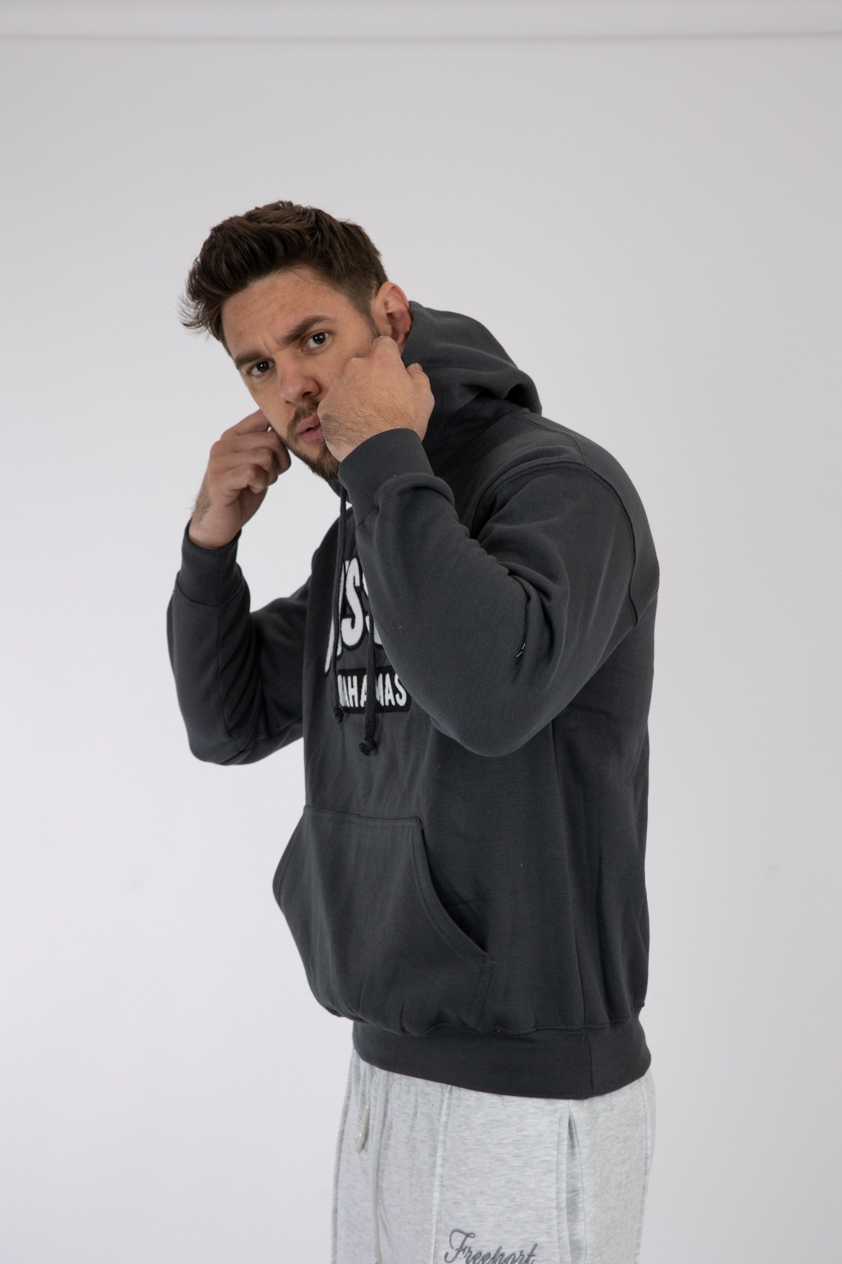 Adult Solid Hoodie Pepper