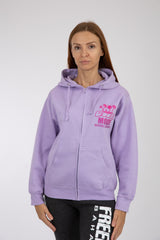 Adult Zipper Solid Hoodie Lavender