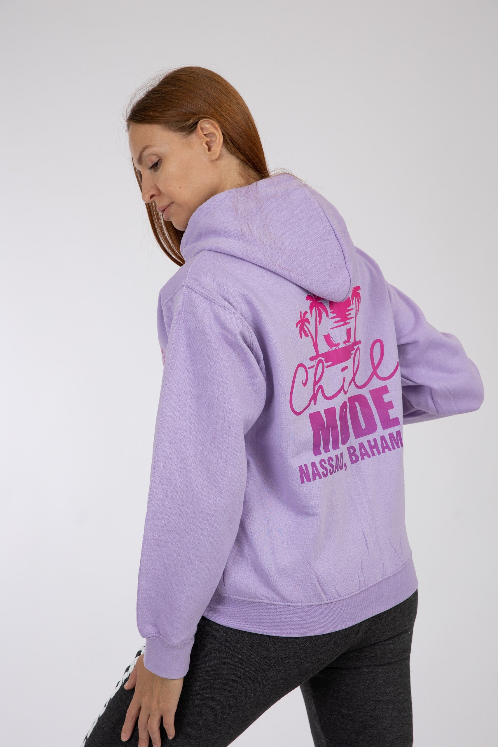 Adult Zipper Solid Hoodie Lavender