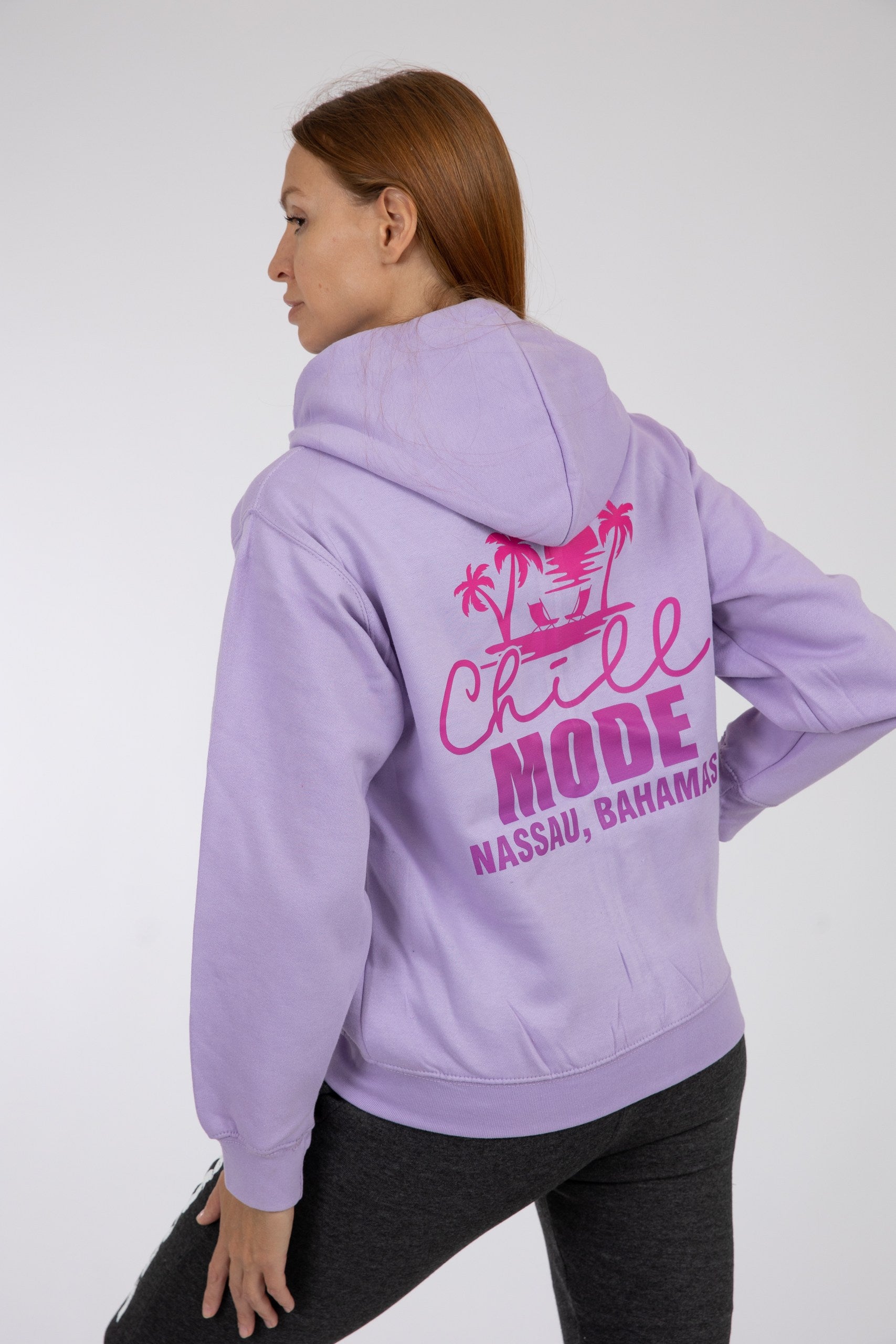 Adult Zipper Solid Hoodie Lavender