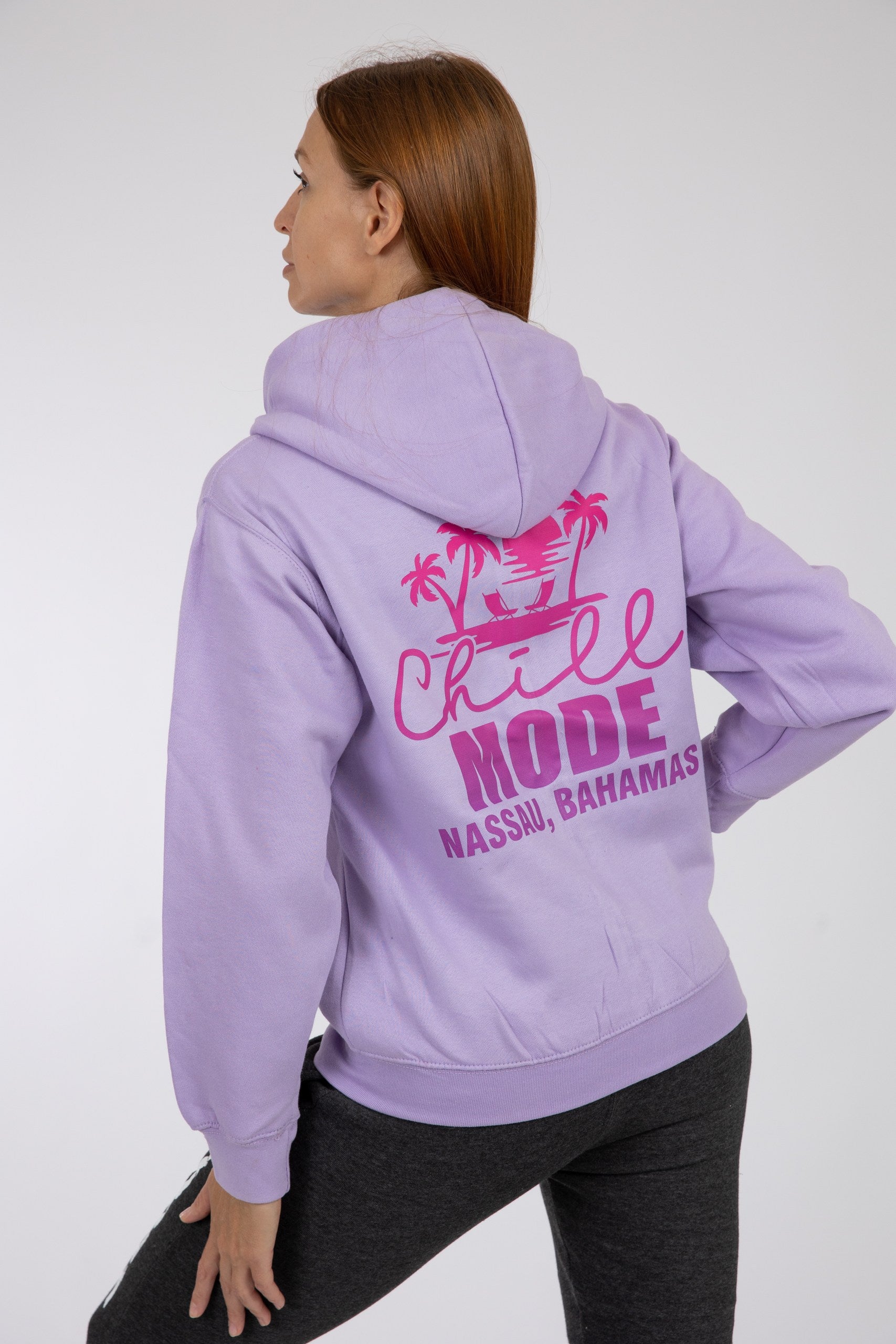 Adult Zipper Solid Hoodie Lavender