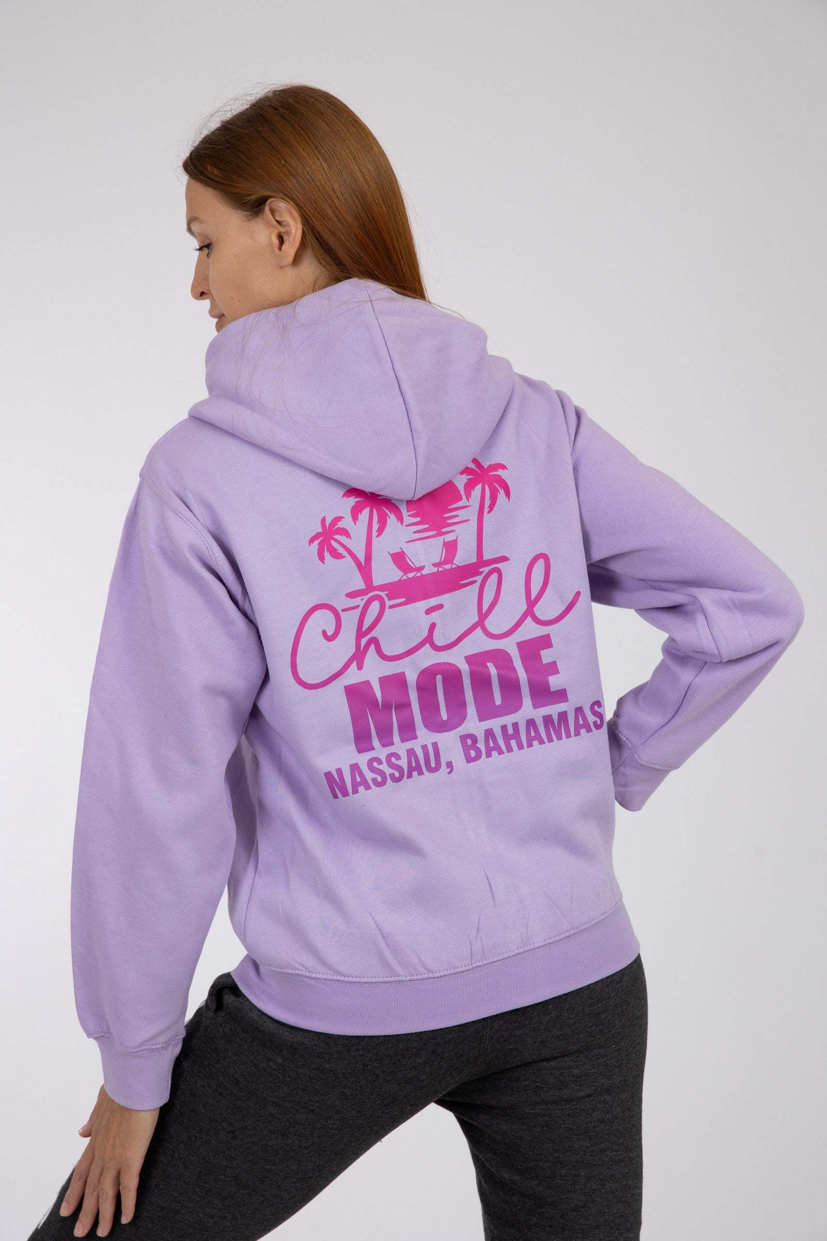 Adult Zipper Solid Hoodie Lavender