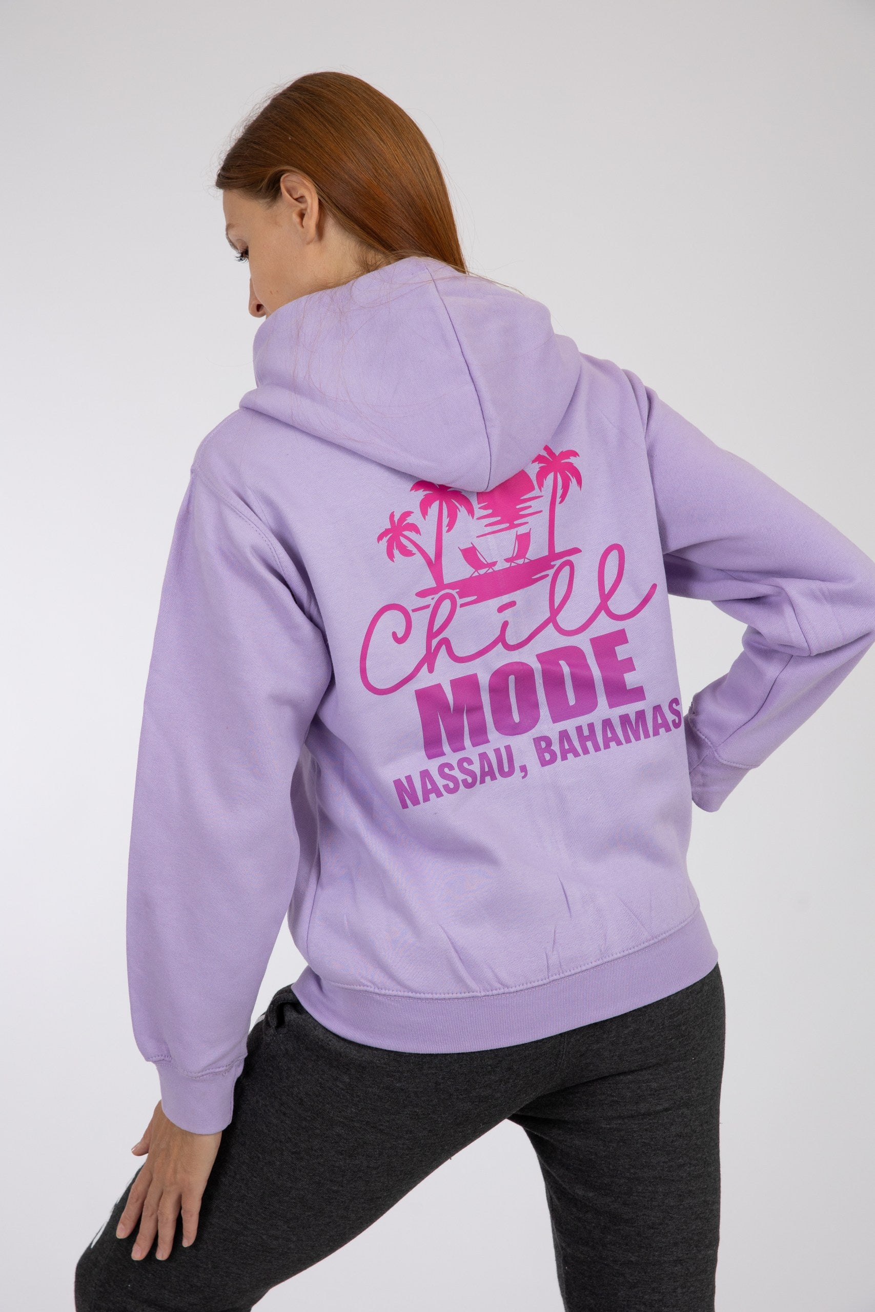 Adult Zipper Solid Hoodie Lavender