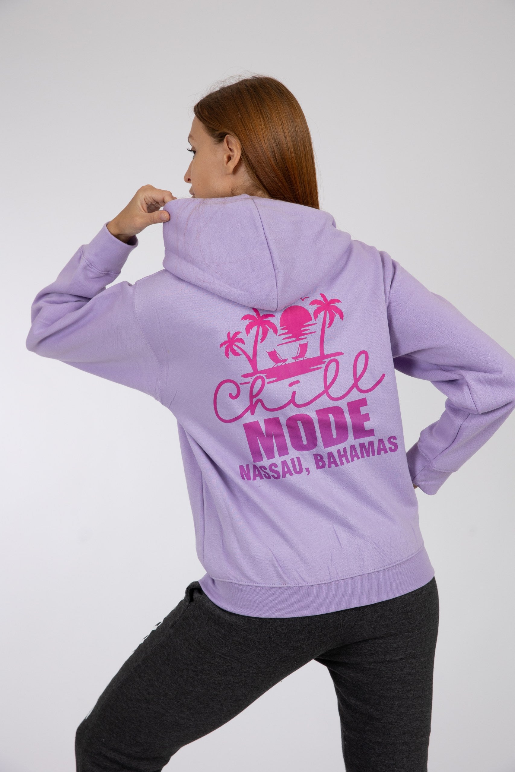 Adult Zipper Solid Hoodie Lavender