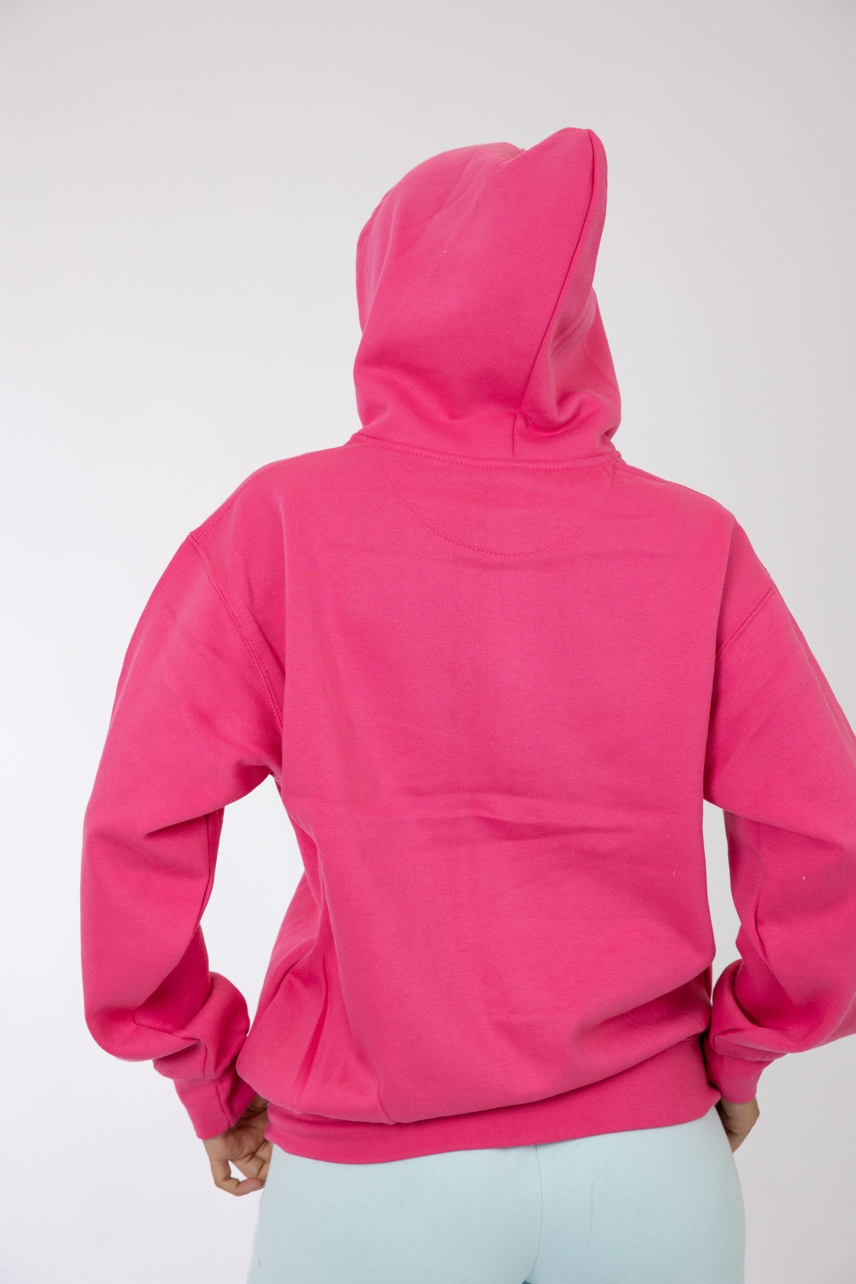 Adult Solid Zipper Hoodie Deep Magenta