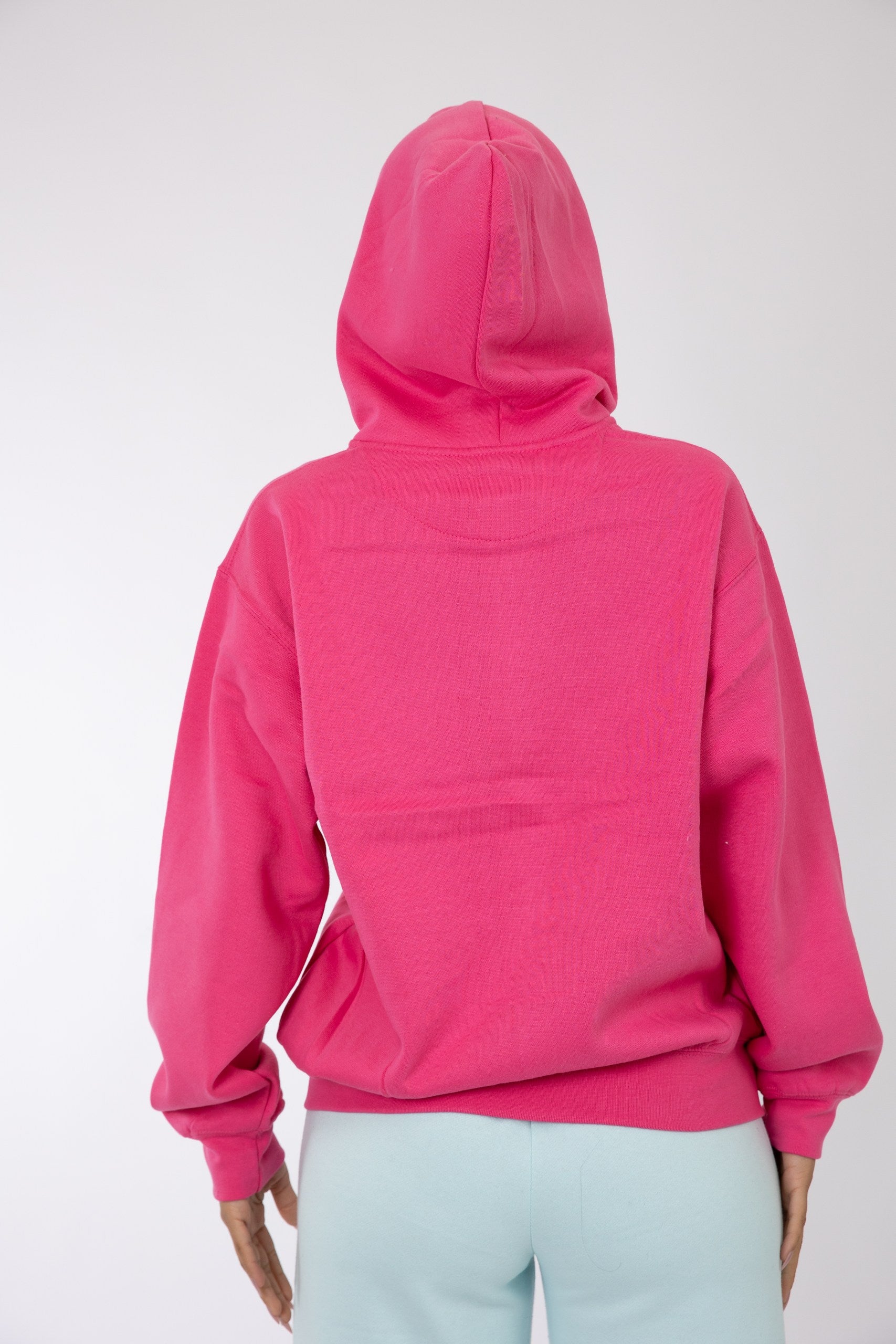Adult Solid Zipper Hoodie Deep Magenta
