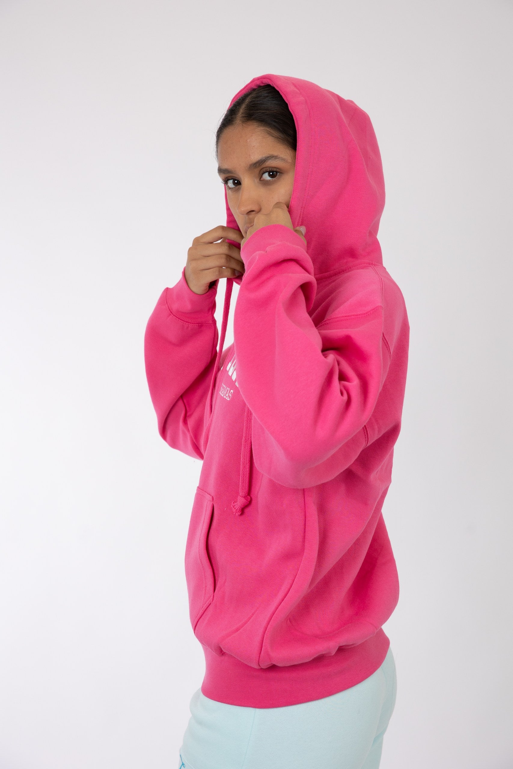 Adult Solid Zipper Hoodie Deep Magenta