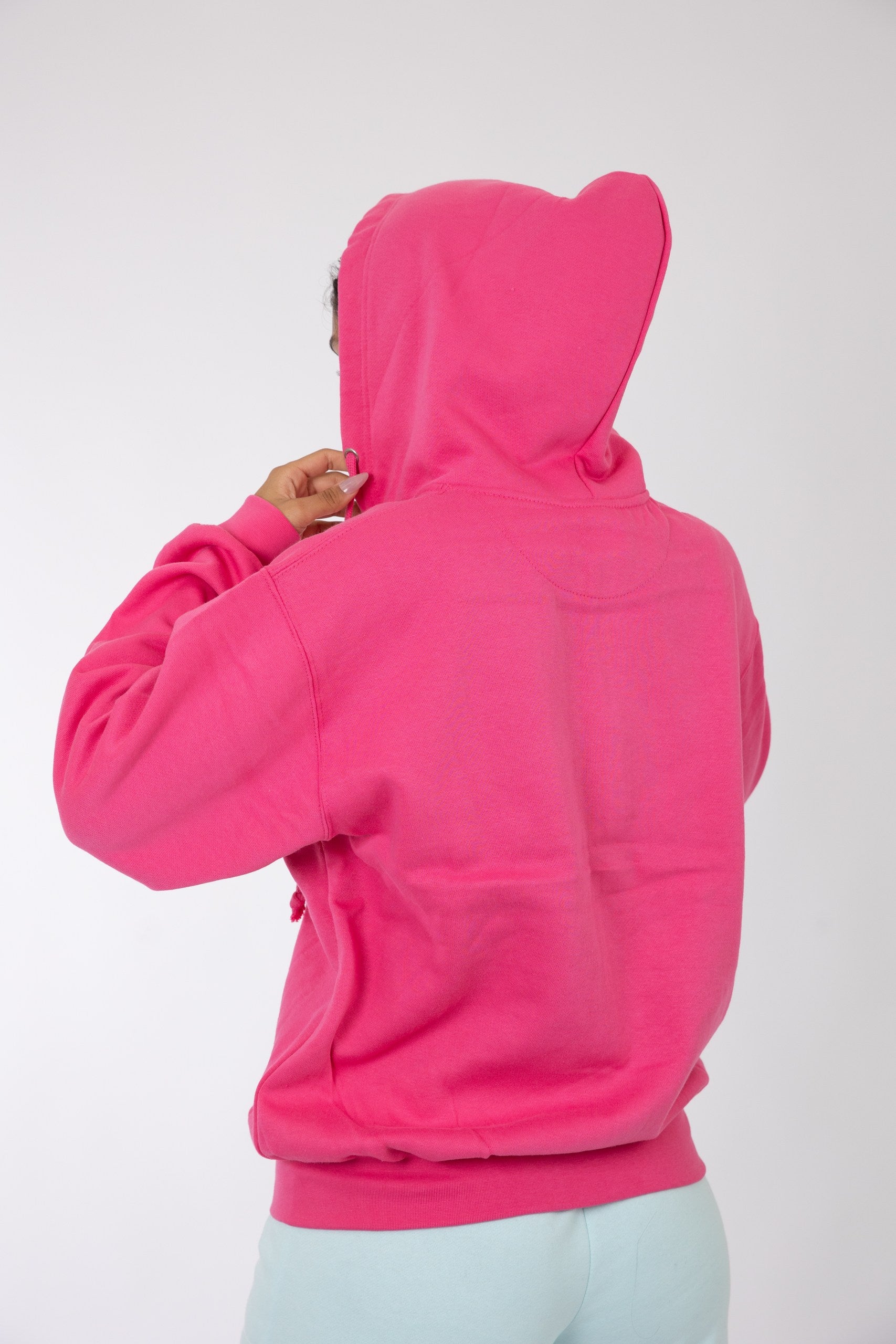 Adult Solid Zipper Hoodie Deep Magenta
