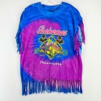 TIE DYE DESIGN FRINGE T-SHIRT